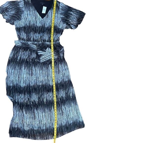 NWT LANE BRYANT Black & White Tie Waist Maxi Dress Size 16 - Picture 9 of 9